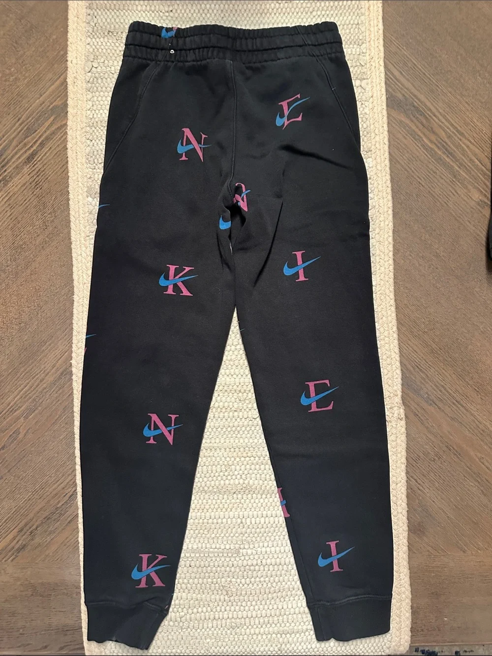 Nike Black Hoodie & Joggers with Purple and Blue Logo Accents - Picture 6 of 6
